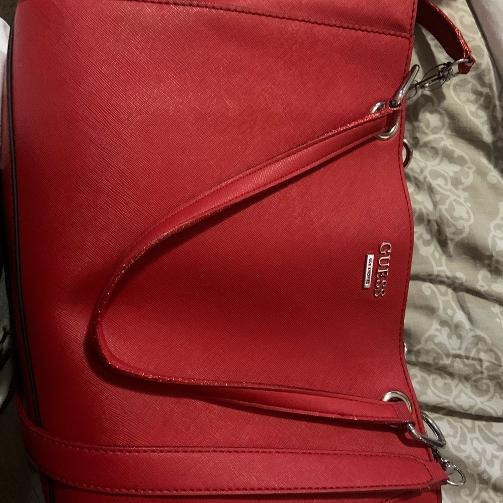 Red Guess Tote Purse